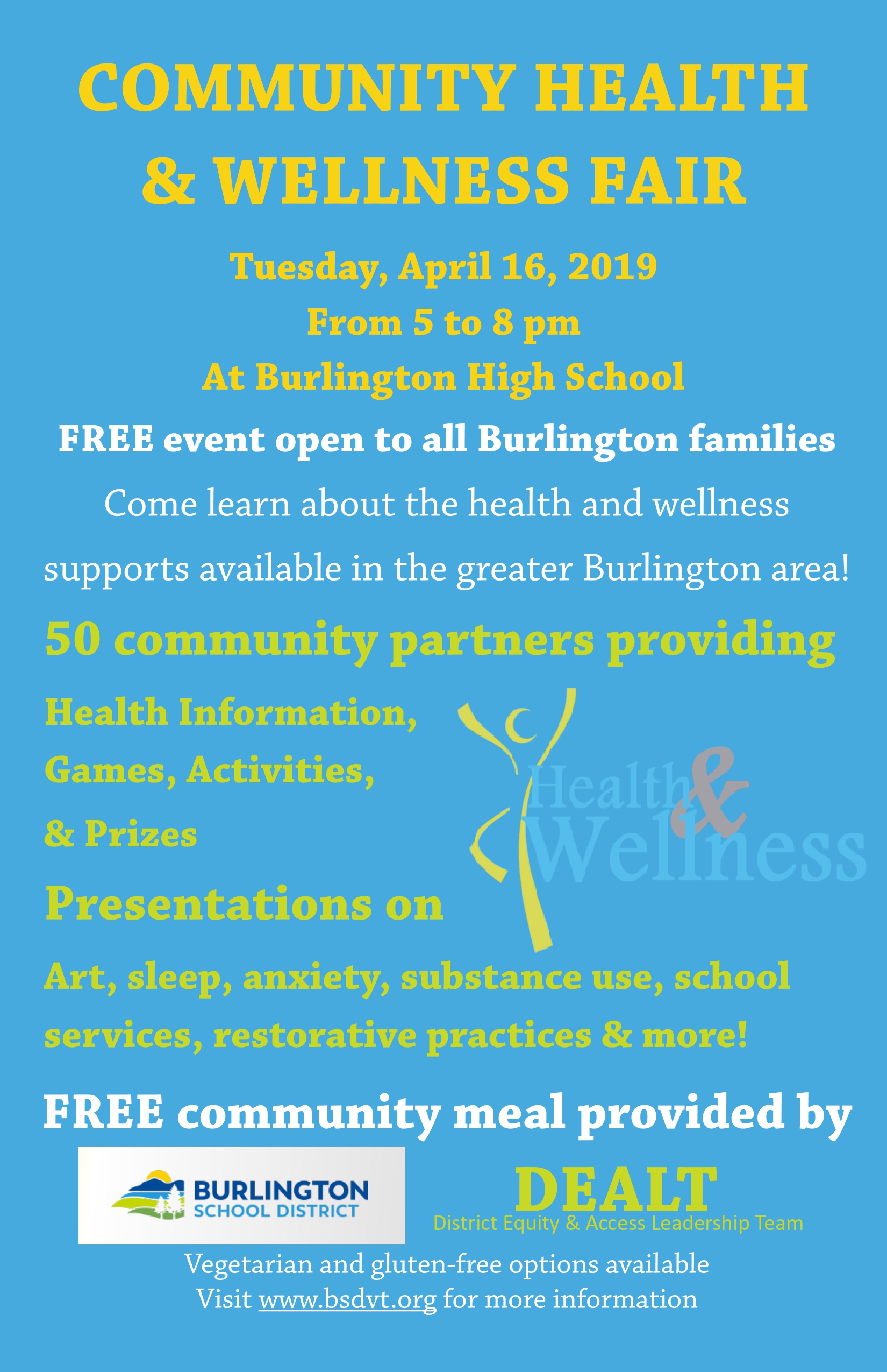 BSD Community Health and Wellness Fair April 16